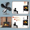 4 Blade Fireplace Fan Aluminium Alloy Heat Powered High Temperature