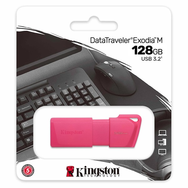 Kingston USB DataTraveler Exodia M, Capacidad: 128GB, USB-A 3.2 Gen