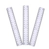 Pack of 4 Plastic Rulers with Handle, 20 cm/8 Inch