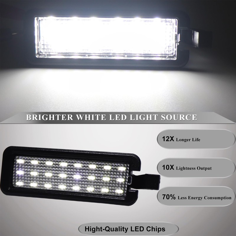 Gorromp White LED License Plate Light for 2015-2023 Chrysler 300,
