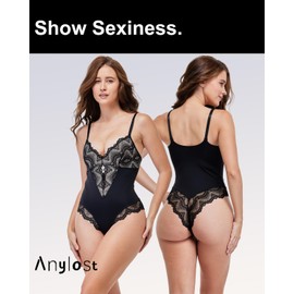 anylost Shapewear for Women Tummy Control,Underwear for Women Seamless Sculpting Snatched Waist BodySuit