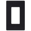 Lutron Claro 1 Gang Decorator/Rocker Wallplate, Satin, Midnight (1-Pack) |