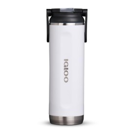 Igloo, 20 onzas de Acero Inoxidable, Botella Deportiva para sorbo, Color Blanco