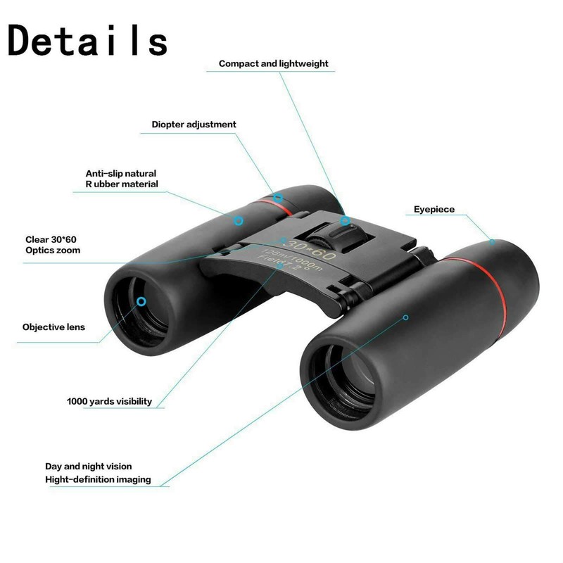 Mini Binoculars Zoom 30 x 60 cm BAK4 FMC HD
