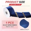 PATIKIL 2.5 Inch x 10 Yards Velvet Wired Ribbon, Metallic