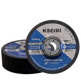 KSEIBI 645102 4-Inch by 1/8-Inch Metal Cutting and Grinding Disc Depressed Center Cut Off Grind Wheel 5/8-Inch Arbor 10-Pack