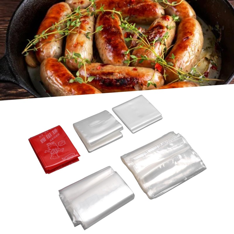 5 Packs Plastic Sausage Casings High Temperature Food Grade Inedible
