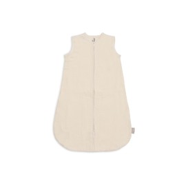 Jollein Musselin Sommerschlafsack Baby - Oatmeal - Newborn - 60 cm - 100% Baumwolle - 0.5 Tog - Schlafsack Baby Sommer - Hellbeige