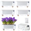 5 Pack Rectangular Planter 11.8 x 4.6 in Self Watering