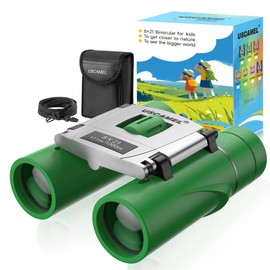 USCAMEL Binocular for Adults and Kids, 8×21 Waterproof Compact Binoculars for Birdwatching and Hunting (Green)