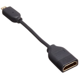 エレコム HDMI (メス) - micro HDMI (オス ) 変換アダプタ 10cm ブラック AD-HDADBK