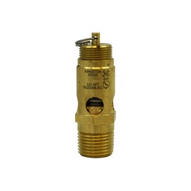 Kingston 1/2” NPT Brass Soft Seat Industrial Pressure Relief Valve, Made In The USA. (255 PSI / 560 SCFM)