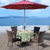UMINEUX Outdoor Tablecloth with Umbrella Hole and Zipper, Spring/Summer Waterproof