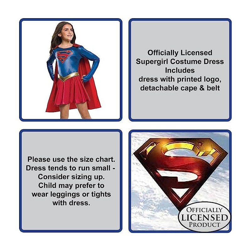 Rubie's コスチューム スーパーガール 子供用 テレビドラマ M マルチカラー 630076M