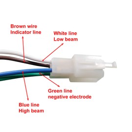 GOOFIT H4 Universal 12V 35W Motorbike Headlight LED Light Replacement for Supermoto Motocross Suzuki Kawasaki Bicycle Cafe Racer ATV Motorcycle Dirt Bike Red
