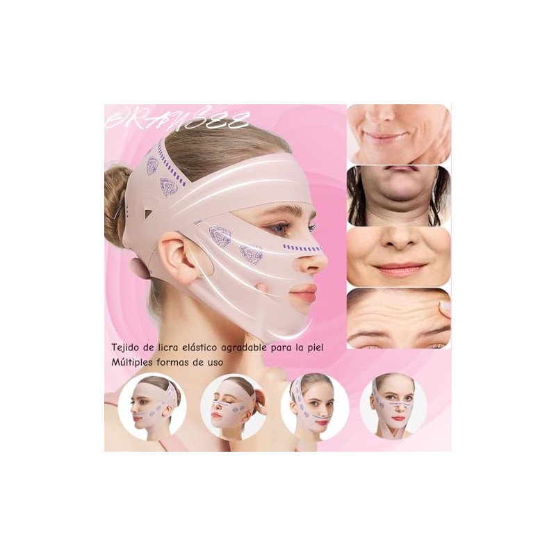 Faja Facial 2 en 1 Reutilizable - Doble Banda Ajustable