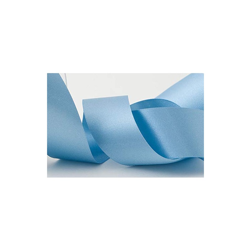 Berisfords Double FACE Poly Satin Ribbon, Dusky Blue, 10.5x10.5x4.6 cm