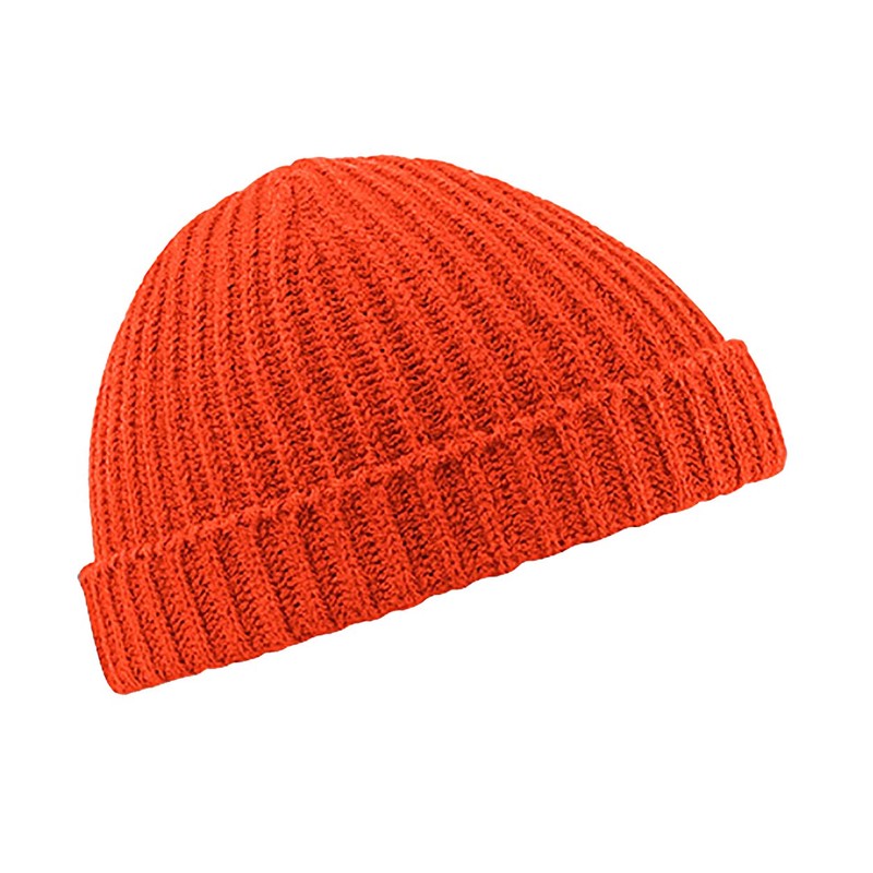Beechfield Unisex Retro Trawler Winter Beanie Hat - chestbut blond