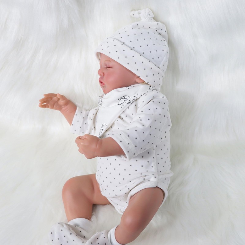 JRLCGYP Realistic Reborn Baby Dolls Boy, 18 Inches Realistic Newborn