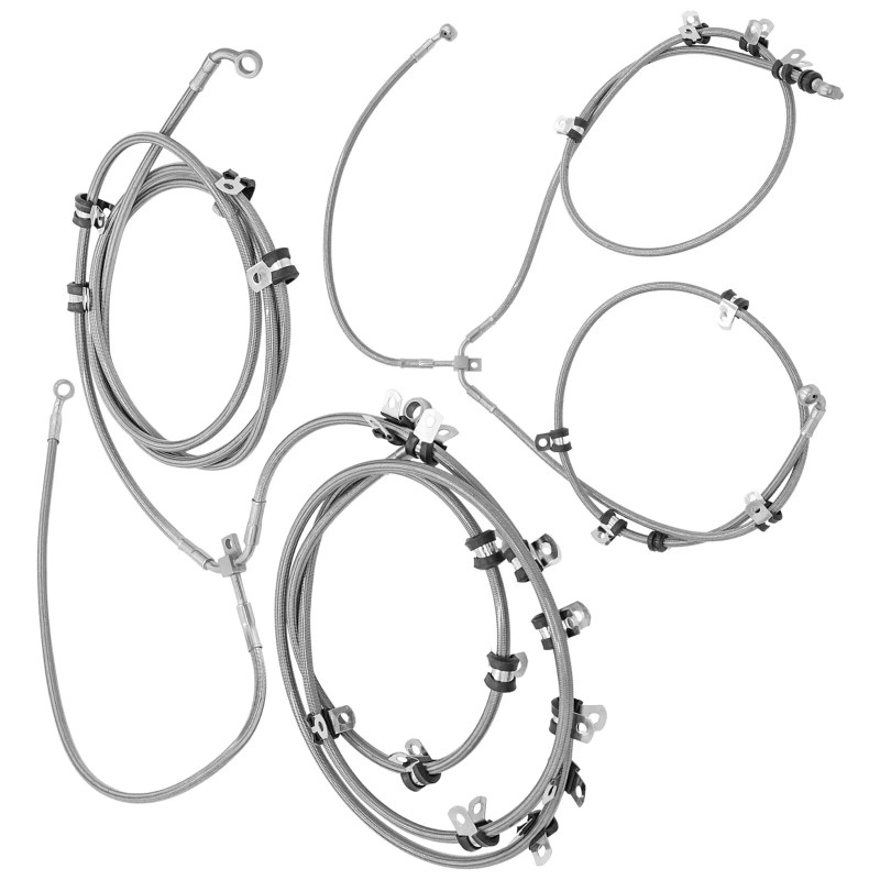 Caltric 705601492 Front & Rear Brake Hose Line For Can