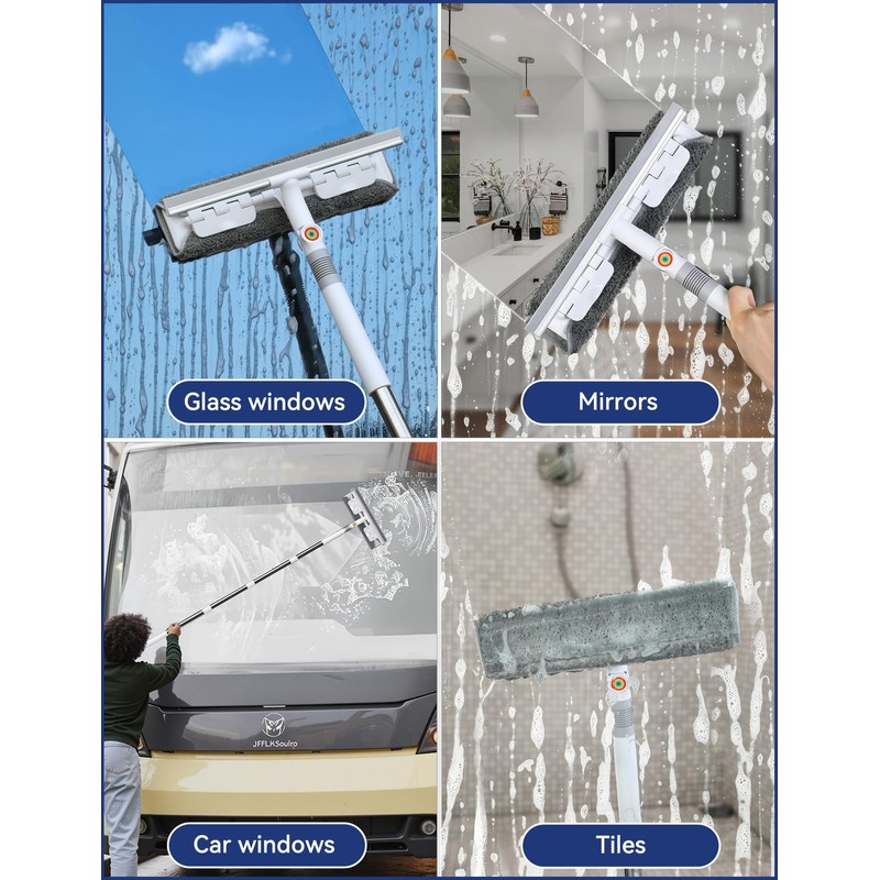 CTIME 80" Window Washing Kit with Extension Pole : Professional