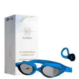 Premium Swimming Goggles Version 2022 German Brand with ClearviewXXL Including Nose Clip 3.0 Sports and Leisure Set Anti-Fog Diving Goggles with UV Protection for Clear Vision Underwater without