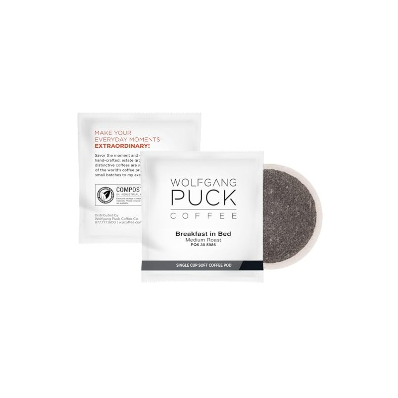 Wolfgang Puck Coffee, Breakfast in Bed Pods, 12 Gram Pods,