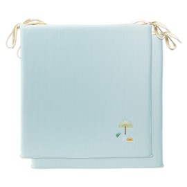 YOUR MOON Cooling Kitchen Chair Cushions for Dining Chairs, Cool Foam Dining Cushion Set of 2, Indoor Chair Pads with Ties & Non Slip, Square Seat Cushions for Chair 15.7” x 15.7”, Blue