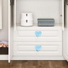 YOYEAH Pack of 6 Heart Shaped Ceramic Furniture Knobs, Colourful