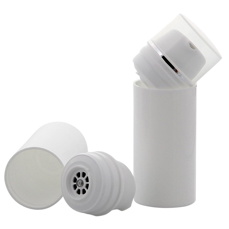 Kosmetex Airless Pump Dispenser 30 ml Silver Stripes Cream Dispenser