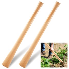 Bucherry 1 Pcs 35 Inches Pickaxe Handles Beech Wood Handles Replacement for Heavy Duty Pick Axe, Mattock Heads, for Gardening, Landscaping, Yard Tasks, and Outdoors