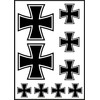 Daged Iron Cross Sticker Card 9 Pieces Sticker Sheet –