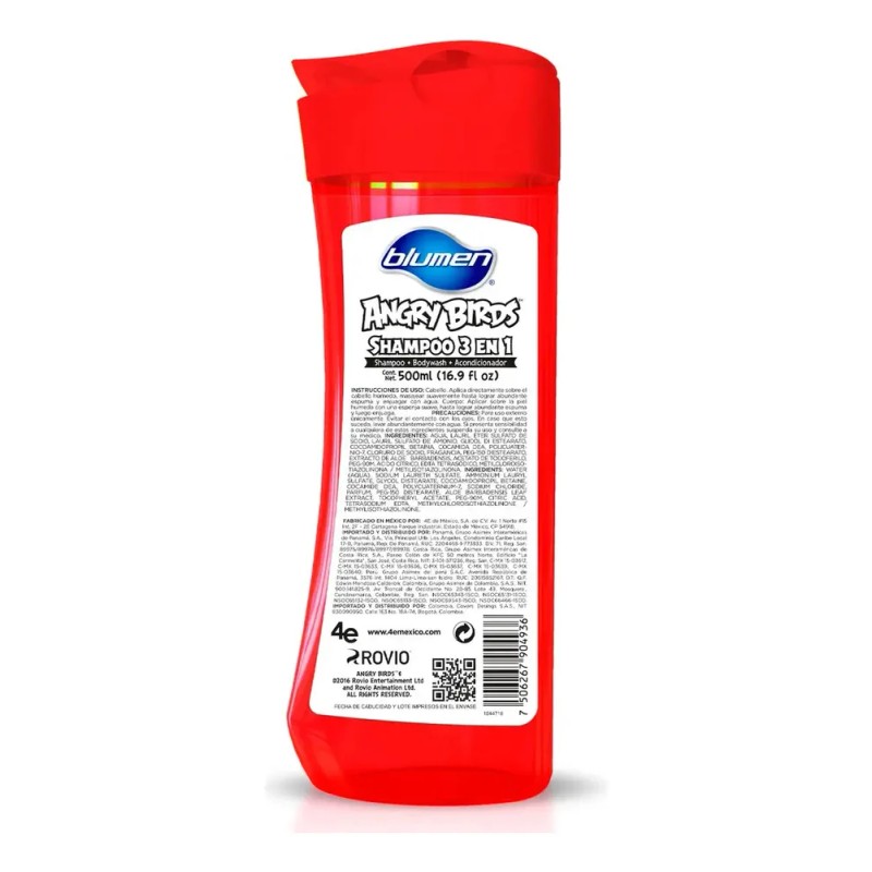 Shampoo Infantil 3 En 1 Angry Birds Watermelon 500ml Blumen