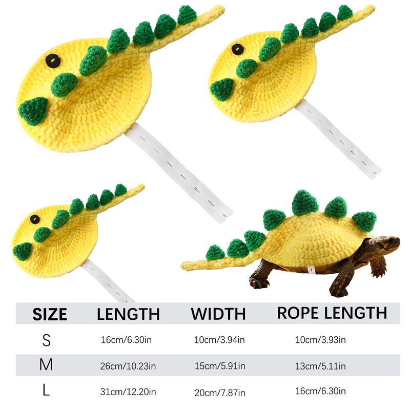 Knitted Turtle Sweater - Dinosaur Shell Costume with Adjustable Strap,