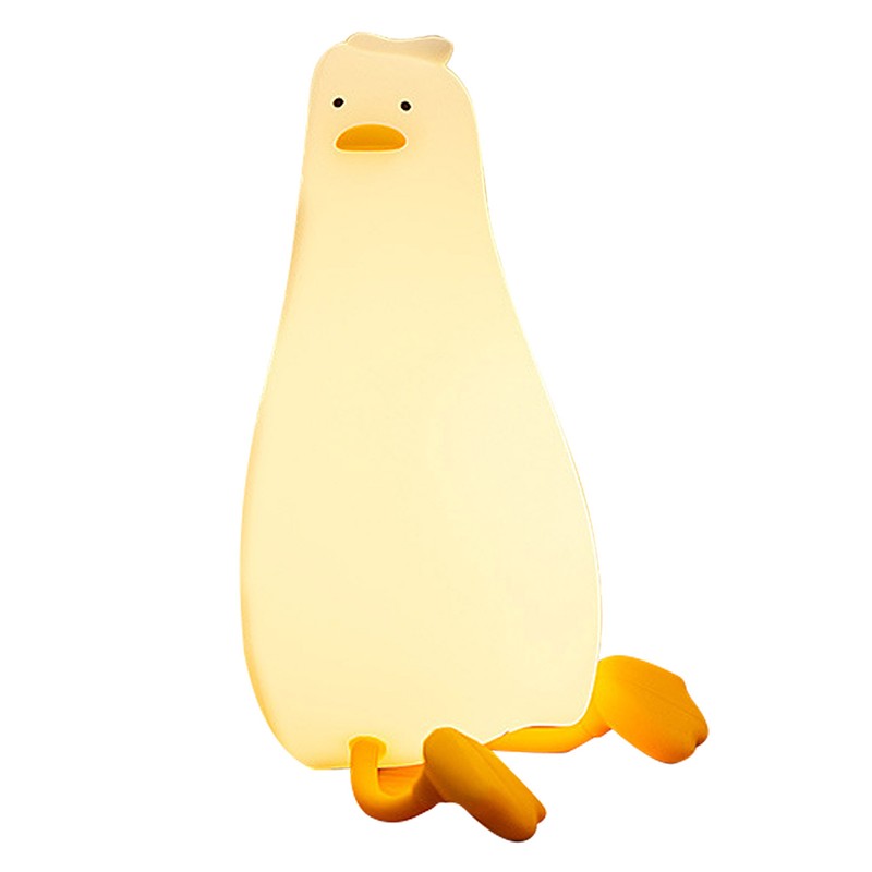 Lying Flat Duck Night Light Cute LED Duck Lamp Silicone