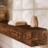 YLYHSST 60" Fireplace Mantel, 5'' Thick Handmade Hollow Solid Wood
