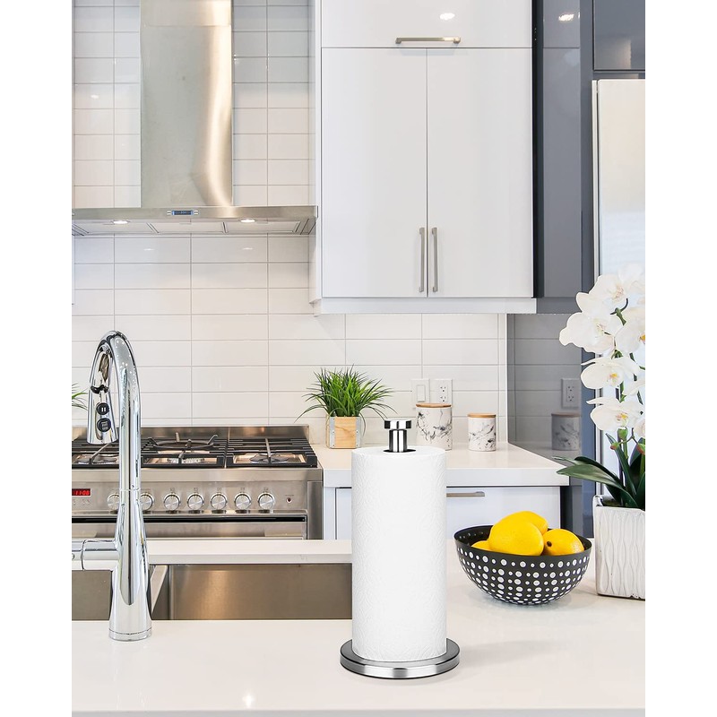 AFAXINRIE Kitchen Roll Holder,Paper Towel Holder,Kitchen Towel Holders,Stainless Steel Silver