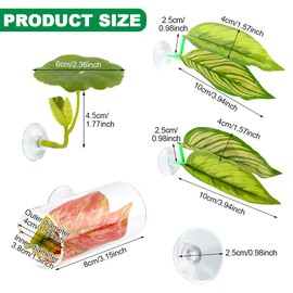 5PCS Bettas Hammock Fish Toys Set, Acrylic Tube Tunnel for Bettas Fish Tank Decorations, Aquarium Hideout with Spare Suction Cups(Color:Green)