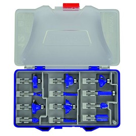 Tivoly Set of 12 Mixed Shape Router Bits Blue XT606470003