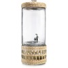 Merveille Glass Beverage Dispenser with Rattan Wrap, 2 Gallon Capacity,