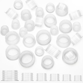 Ayzylpth 60-Pack Salt and Pepper Shaker Plugs, Reusable Salt Shaker Stopper Plug, 6 Size Salt Shaker Plug Replacement, for Bottle Neck Diameters 0.39”, 0.47”, 0.55”, 0.63”, 0.7”, 0.9”Bottles