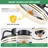 Mpayel Ceiling Fans with Lights and Remote - Flush Mount