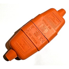 iSeventy9 10-Amp In-Line Flex Connector 3 Pin Cable Wire Joiner 3 Core Orange