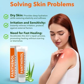 9% Intensive Panthenol Cream 3.4 Oz/ 100 Ml with Aloe Vera & Hyaluronic Acid | Deep Moisturizing, After Sun & Tattoo Care, Hair Transplant for All Skin Types (100 Ml)