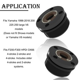 Mejiao Trim Cap Cylinder with Seals 61A-43821-00-00 FSM040 Fit for Yamaha V6 1996-2018 200 225 250 F200-F300 HPDI OX66 Old Style 4 Wires Systems & 2 Wire Systems（2Pcs）