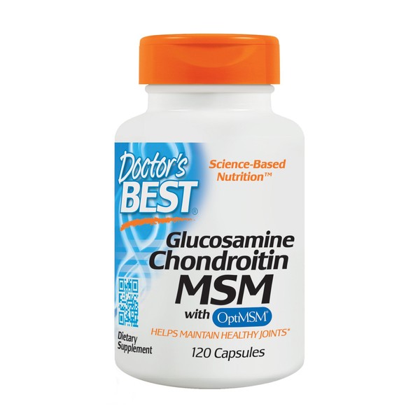 Doctor's Best Glucosamine/Chondroitin/MSM, Capsules, 120 Count