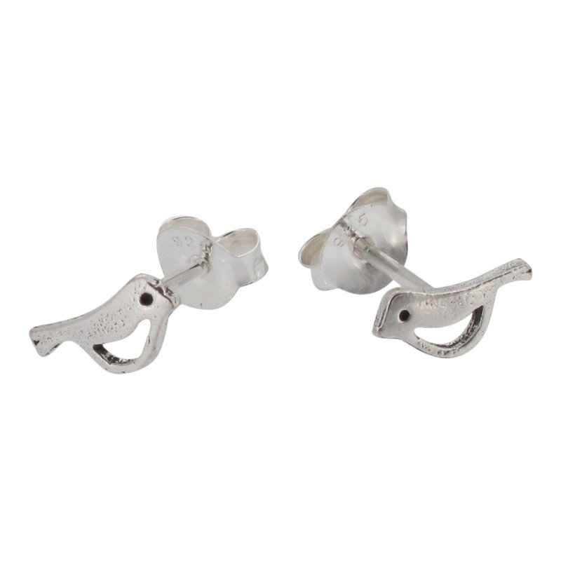 Touch Jewellery 925 Sterling Silver Tiny Bird Earrings