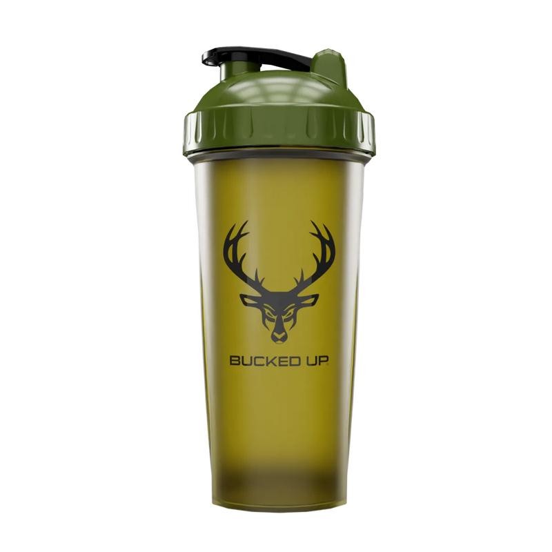 Bucked Up Perfect Shaker Bottle - 28 oz. Drinkware:_Black/Green