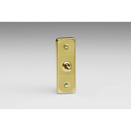 Varilight 1-Gang 10A 1- or 2-Way Toggle Architrave Switch Victorian Brass