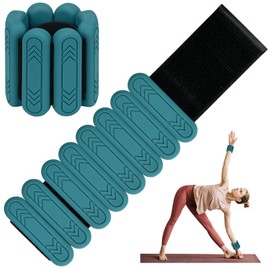 Pilates Wrist ＆ Ankle Weights for Women 1 Pair (1lb/2lb/4lb) Adjustable Wrist Weights to Increase Training Intensity, Wearable Powerful Arm and Leg Weights for Walking-DARK GREEN, 4LBS